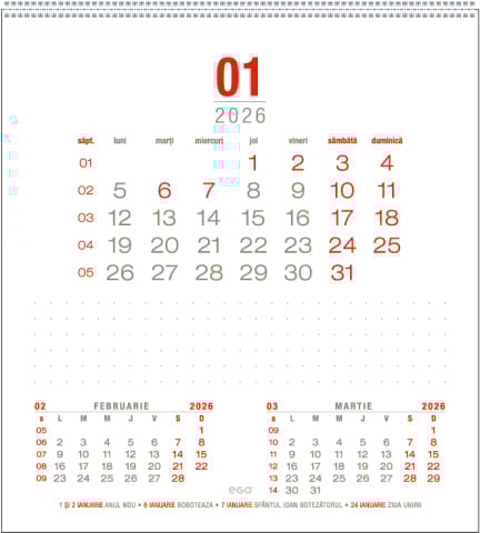 Calendar de birou Prisma, PVC, CA [3]