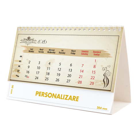 Calendar de birou Vintage1, 12 file, CD [19]