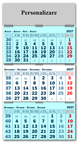 Calendare triptice - Calendar de perete Triptic pliabil, CT