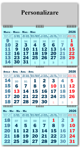 Calendare triptice - Calendar de perete Triptic pliabil, CT