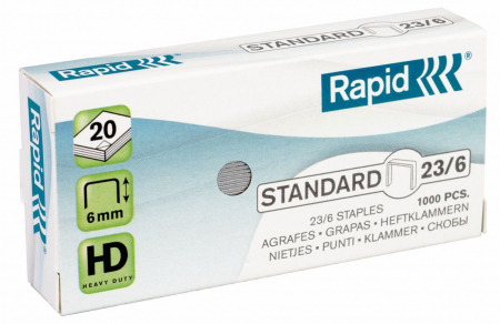 Accesorii de birou - CAPSE 23/6 20 COLI 1000/CUT STANDARD RAPID