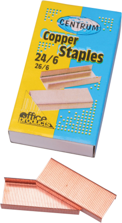 Accesorii de birou - Capse 24/6, metalice alama, 1000 buc/cutie, Centrum 80613
