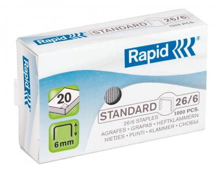 Accesorii de birou - CAPSE 26/6 20 COLI 1000/CUT STANDARD RAPID