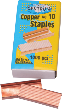 Accesorii de birou - Capse nr.10, metalice alama,1000 buc/cutie, Centrum 80612