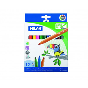 Produse si rechizite scolare - CARIOCA 12 CULORI VARF CONIC MILAN 0612312