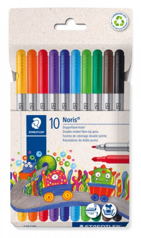 Produse si rechizite scolare - CARIOCA 2 CAPETE  1M 3MM CULORI DIFERITE 10/SET