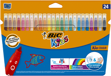 Produse si rechizite scolare - CARIOCA 24 CULORI ULTRALAVABILE KID COULEUR BIC