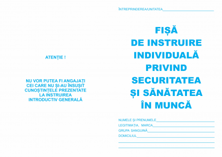 Hartie si articole din hartie - Fisa individuala pentru protectia muncii A5 -SSM