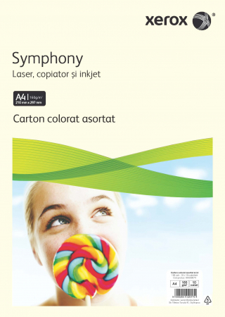 Hartie si articole din hartie - CARTON COPIATOR A4 ASORTAT MIXT 160G 10*10 CULORI 100/TOP XEROX
