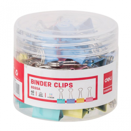 Clipsuri hartie - CLIPS HARTIE 19MM COLOR 40 BUC/CUT. PLASTIC DELI