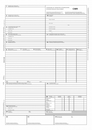 Hartie si articole din hartie - CMR  autocopiativ A4 - Scrisoare de transport international  , 3 ex.(3 x 50 seturi) - personalizat