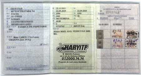 Coperte din plastic pt taloane auto - Coperta talon auto mare, 3 parti