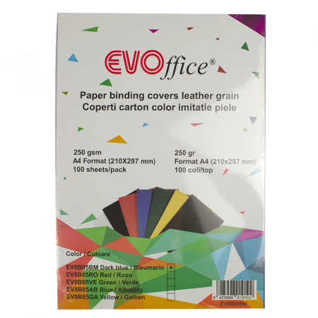 Comunicare si prezentare - Coperti carton color imitatie piele A4 250g/mp 100coli/top