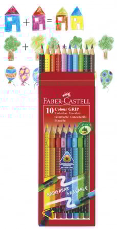 CREIOANE COLORATE 10 CULORI CU GUMA GRIP 2001 FABER-CASTELL [2]