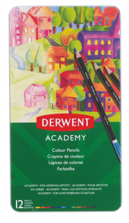 Instrumente de scris - CREIOANE COLORATE 12 CULORI DERWENT ACADEMY