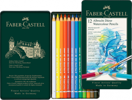 CREIOANE COLORATE ACUARELA 12 CULORI A. DURER FABER-CASTELL [1]