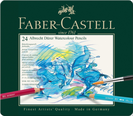 Produse si rechizite scolare - CREIOANE COLORATE ACUARELA 24 CULORI A. DURER FABER-CASTELL