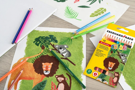 CREIOANE COLORATE PLASTIC 12 CULORI EBERHARD FABER [3]