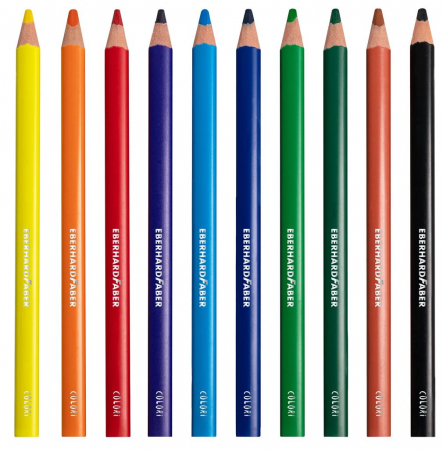 CREIOANE COLORATE PLASTIC JUMBO 10 CULORI EBERHARD FABER [2]