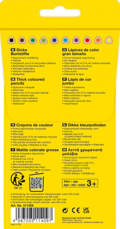 CREIOANE COLORATE PLASTIC JUMBO 10 CULORI EBERHARD FABER [1]