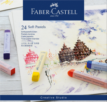 Instrumente de scris - CREIOANE PASTEL SOFT 24 CULORI FABER-CASTELL