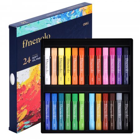 Produse si rechizite scolare - CREIOANE ULEI PASTEL PROFESIONALE 24 CULORI FINENOLO DELI