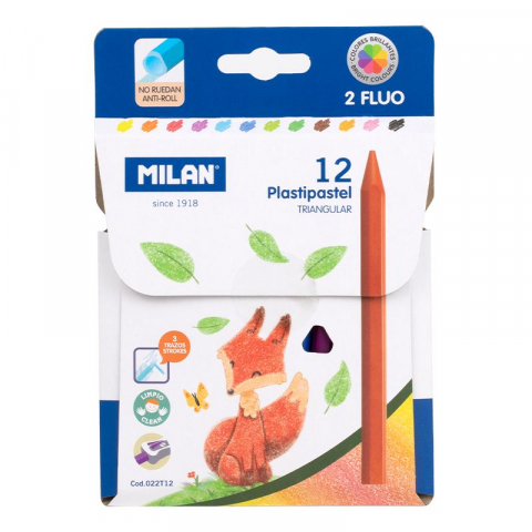 Creioane cerate - CREION CERAT 12 TRIUNGHIULAR MILAN 022T12
