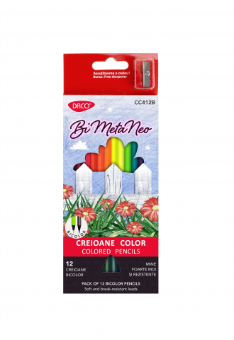 Produse si rechizite scolare - CREION COLOR 12 BICOLOR BI META NEO DACO CC412B