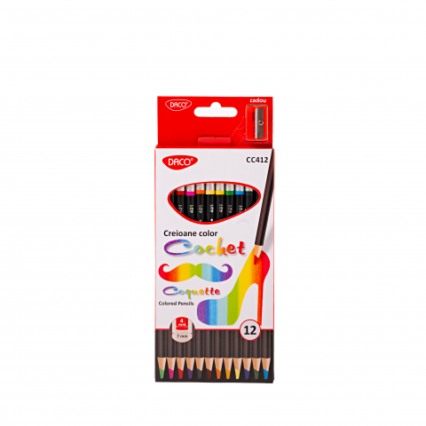 Produse si rechizite scolare - CREION COLOR 12 COCHET DACO CC412