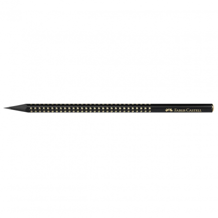 CREION GRAFIT B GRIP SPARKLE LEMN NEGRU MIDNIGHT GOLD FABER-CASTELL [1]