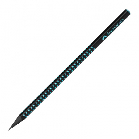 Instrumente de scris - CREION GRAFIT B GRIP SPARKLE LEMN NEGRU MIDNIGHT OCEAN FABER-CASTELL