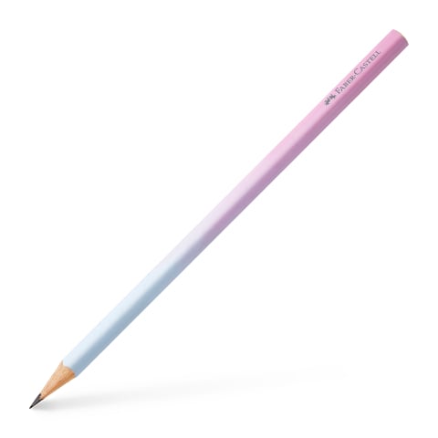 Produse si rechizite scolare - CREION GRAFIT B TRIUNGHIULAR FLOW ROZ-BLEU FABER-CASTELL
