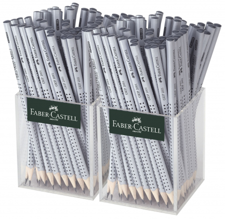 Produse si rechizite scolare - CREION GRAFIT FARA GUMA GRIP 2001 2*72 CUTIE PLASTIC FABER-CASTE