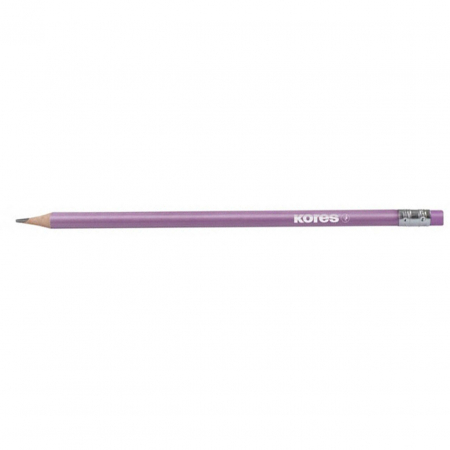 Produse si rechizite scolare - CREION GRAFIT HB CU GUMA METALIC 6/SET KORES
