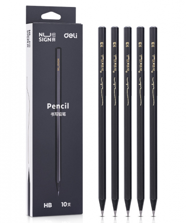 CREION GRAFIT HB LEMN NEGRU CUTIE 10 BUC NUSIGN DELI [1]