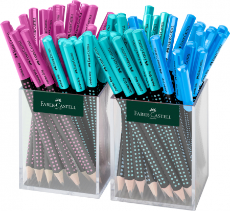 Produse si rechizite scolare - CREION GRAFIT JUMBO GRIP TWO-TONE 2*36 CUT PLASTIC FABER-CASTELL