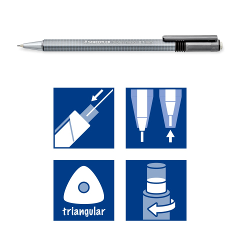 CREION MECANIC STAEDTLER TRIPLUS CORP PLASTIC 0.7mm + MINE 1/BLISTER [3]