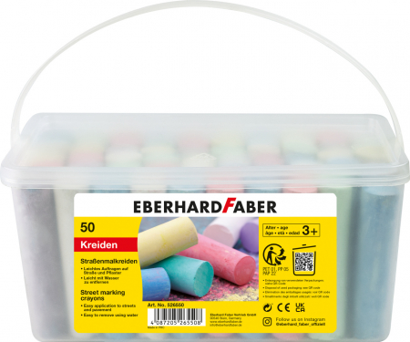 Creta scolara - CRETA 50 BUC DESEN ASFALT CUTIE PLASTIC EBERHARD FABER