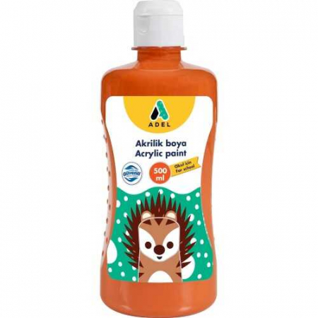 Produse si rechizite scolare - CULOARE ACRILIC PORTOCALIE 500 ML ADEL