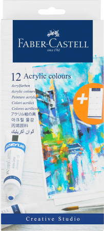 Produse si rechizite scolare - CULORI ACRILICE 12 CULORI 20ML FABER-CASTELL