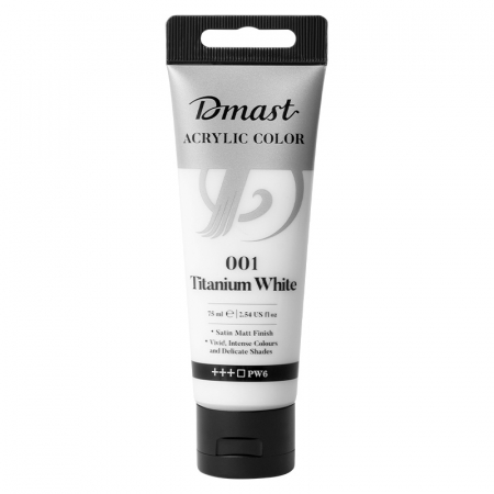 Produse si rechizite scolare - CULORI ACRILICE PROFESIONALE 75ML ALB TITAN 001 DMAST BY PEBEO