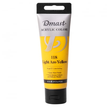 Produse si rechizite scolare - CULORI ACRILICE PROFESIONALE 75ML GALBEN DESCHIS 118 DMAST BY PEBEO