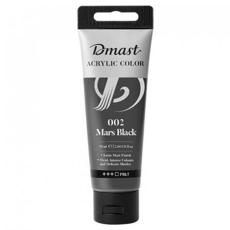 Produse si rechizite scolare - CULORI ACRILICE PROFESIONALE 75ML NEGRU MARTE 002 DMAST BY PEBEO
