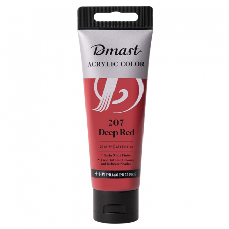 Produse si rechizite scolare - CULORI ACRILICE PROFESIONALE 75ML ROSU INTENS 207 DMAST BY PEBEO