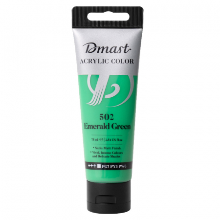 Produse si rechizite scolare - CULORI ACRILICE PROFESIONALE 75ML VERDE SMARALD 502 DMAST BY PEBEO