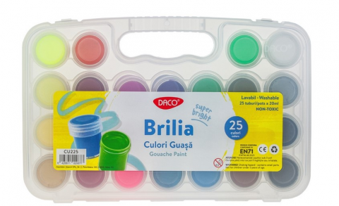 Produse si rechizite scolare - CULORI GUASA 25C 20 ML BRILIA DACO CU225
