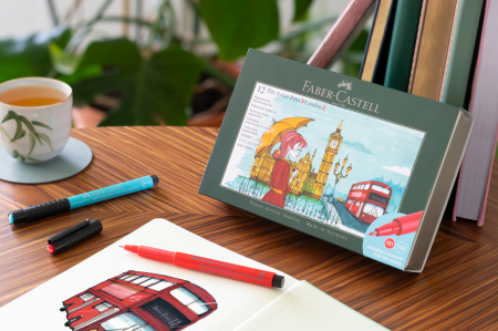 CUTIE 12 CULORI PITT ARTIST PEN CITIES LONDON FABER-CASTELL [4]