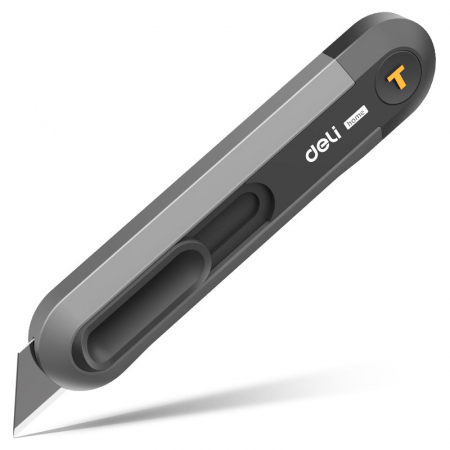 Cuttere, rezerve cutter - CUTTER CU RETRACTARE AUTOMATA NEGRU HOME SERIES DELI