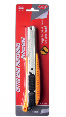 Cuttere, rezerve cutter - CUTTER MARE PROFESIONAL RETRACTABIL DACO CR118