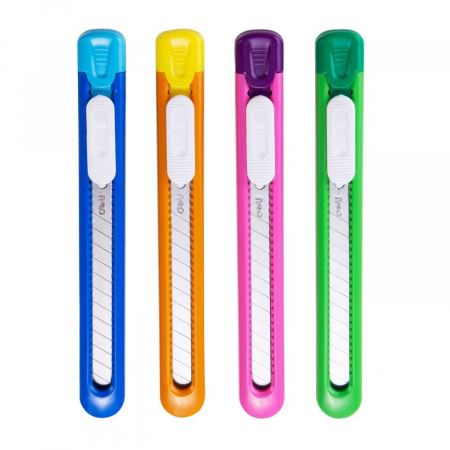 Cuttere, rezerve cutter - CUTTER MIC SCOLAR CULORI ASORTATE DELI
